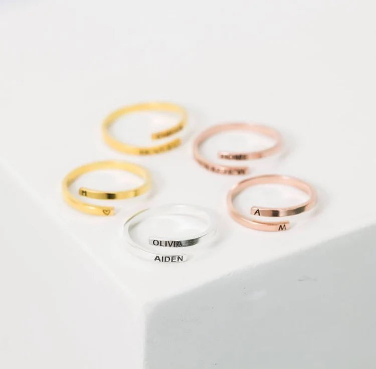 Personalised Adjustable Muse Ring