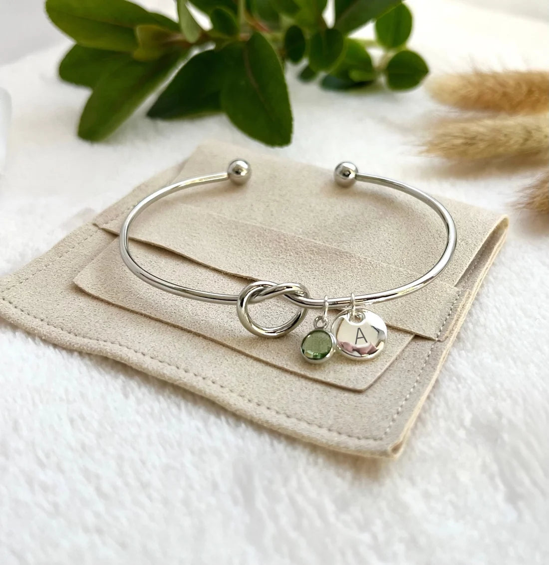 Personalized Infinity Knot Bracelet with Soulstone