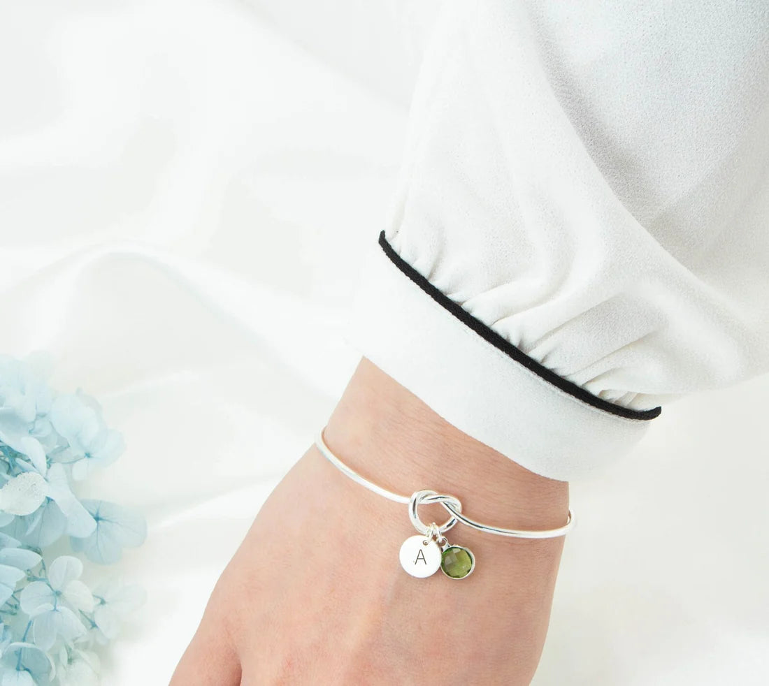 Personalized Infinity Knot Bracelet with Soulstone