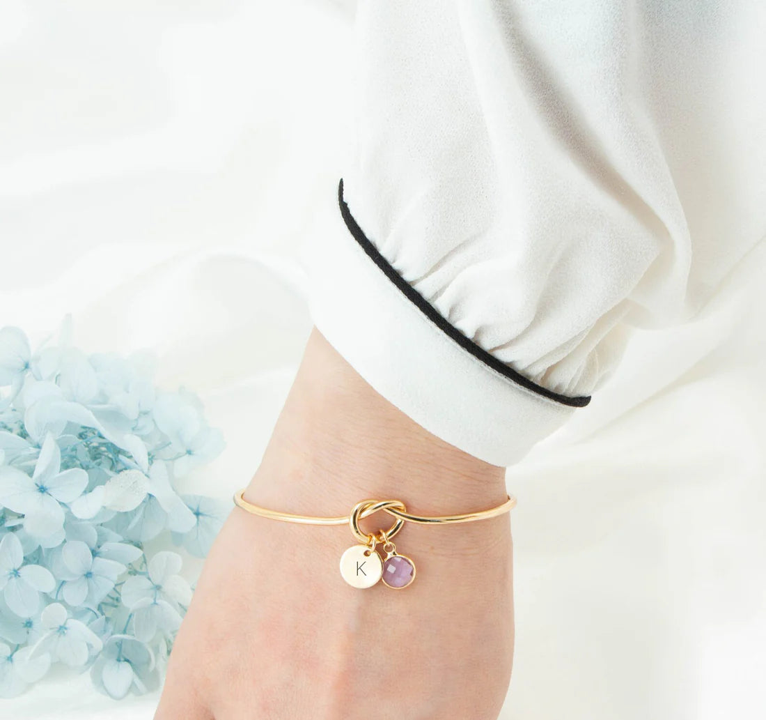 Personalized Infinity Knot Bracelet with Soulstone